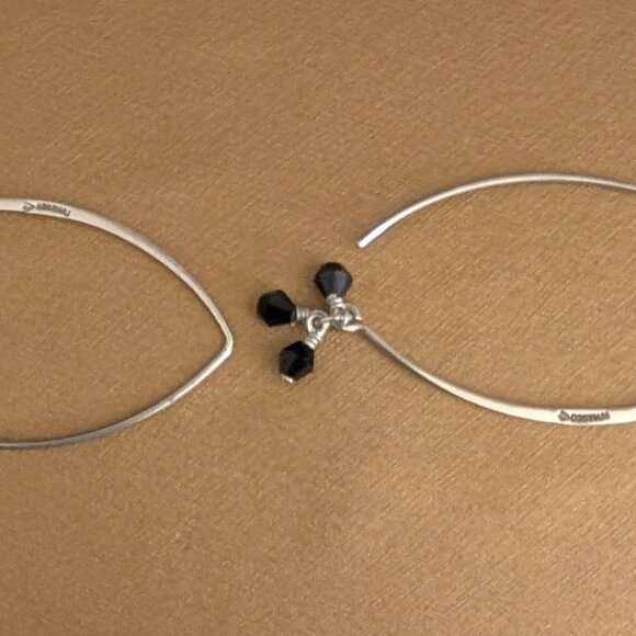 Silpada Sterling Earring With Onyx Beads 2 1/2" - Picture 4 of 4